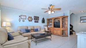 House, Multiple Beds, Kitchen, Beach View | Living room | TV - Gulfside Villas #15 (Indian Rocks Beach)