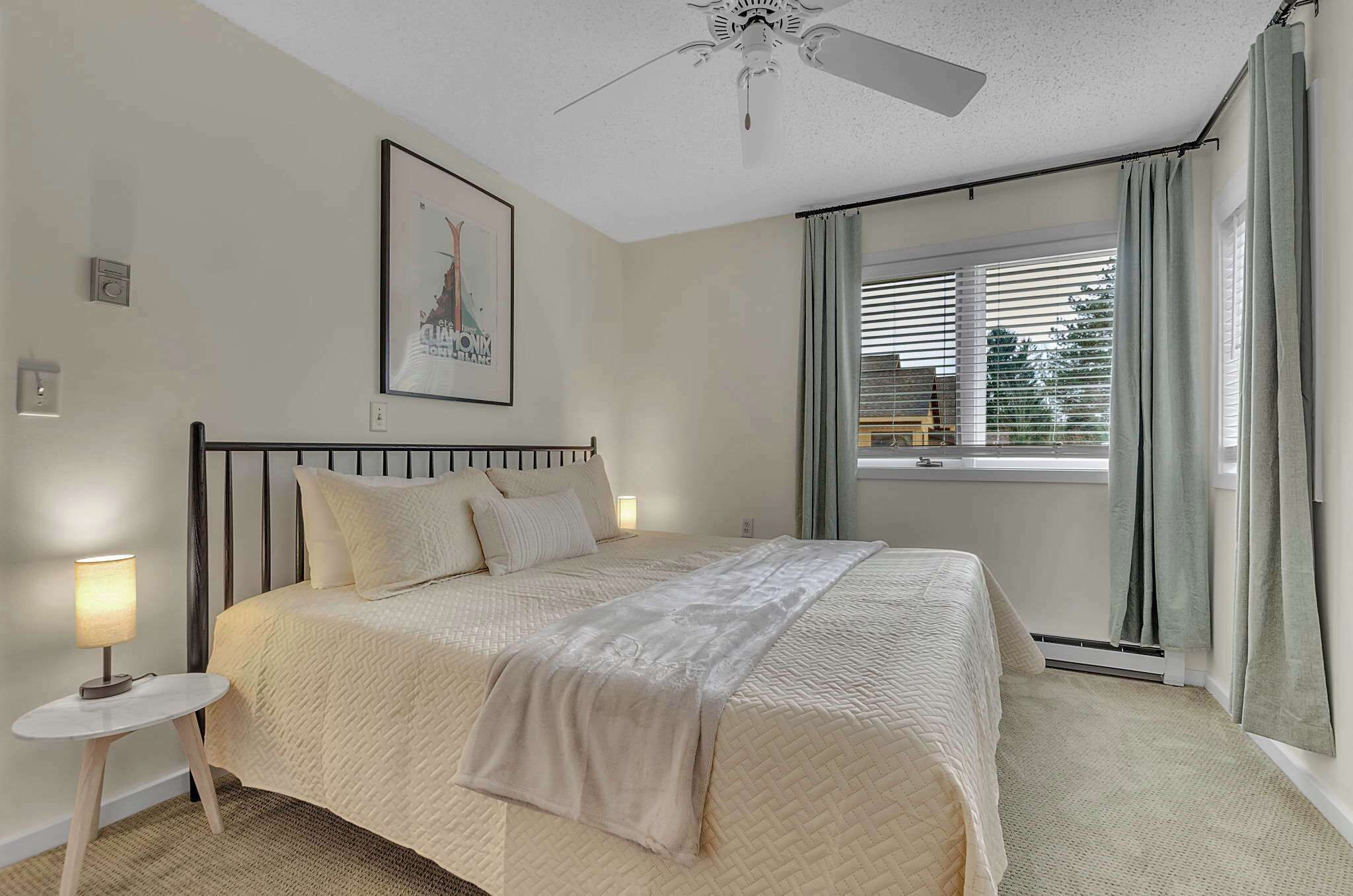 2 bedrooms, iron/ironing board, travel crib, WiFi