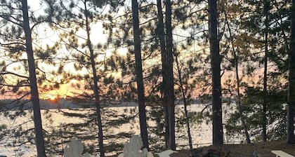 Lake House 100 yards off snowmobile trail #8.