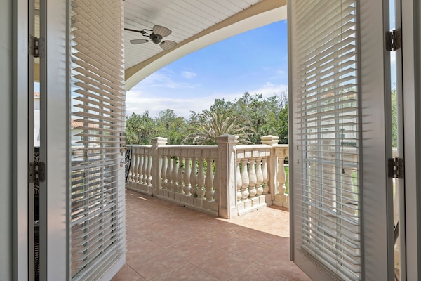Back porch overlooking the Marina