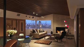 The Wheelhouse | Living room | Flat-screen TV, fireplace, table tennis, stereo