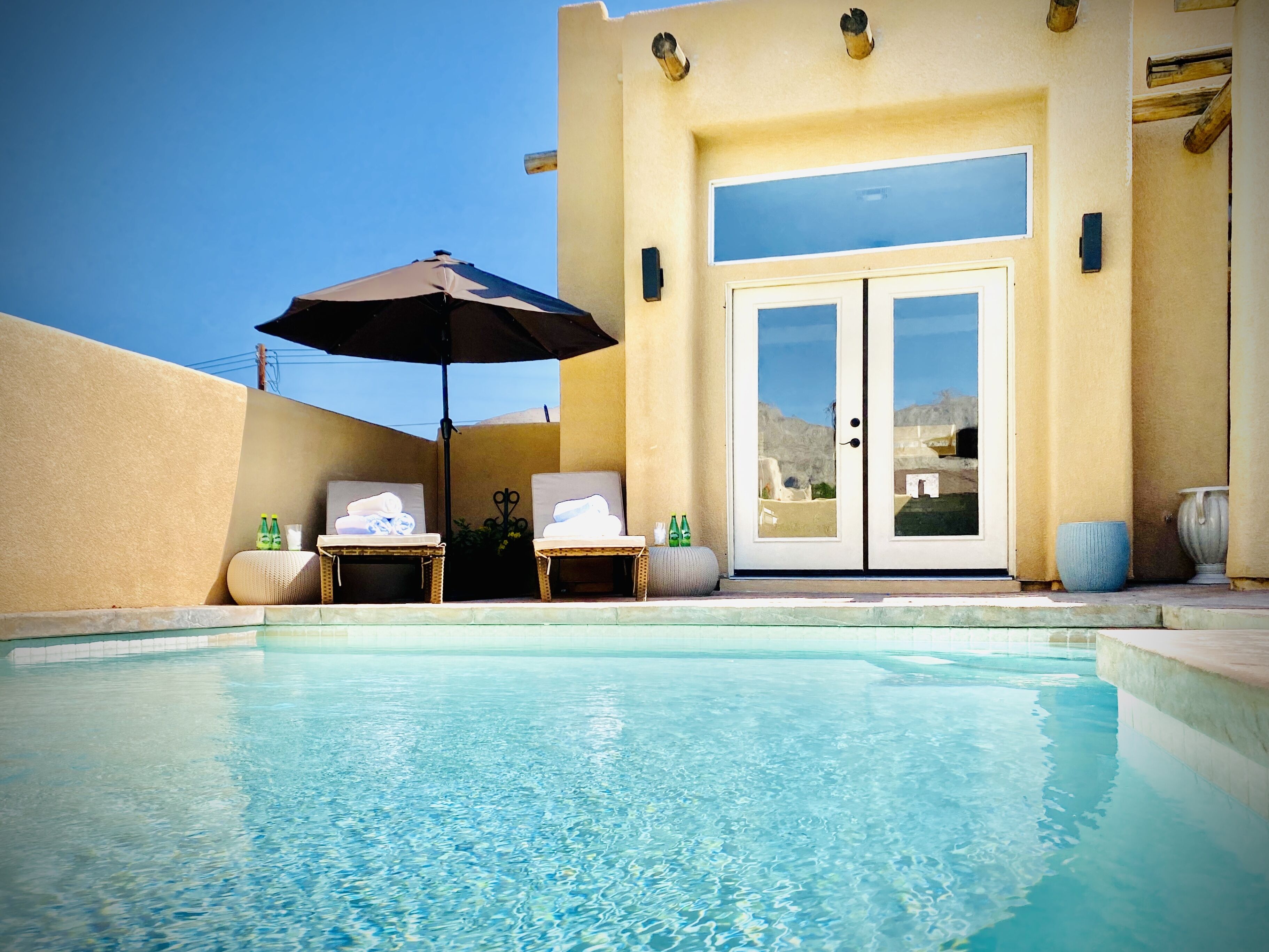 Piscine extérieure, piscine chauffée