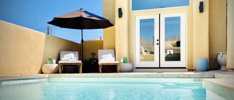 Piscine extérieure, piscine chauffée