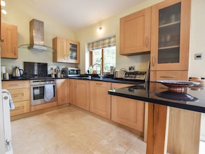 Cottage | Private kitchen | Fridge, dishwasher, cookware/dishes/utensils - Brynawelon (Newport)