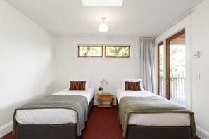 2 bedrooms, premium bedding, desk, iron/ironing board