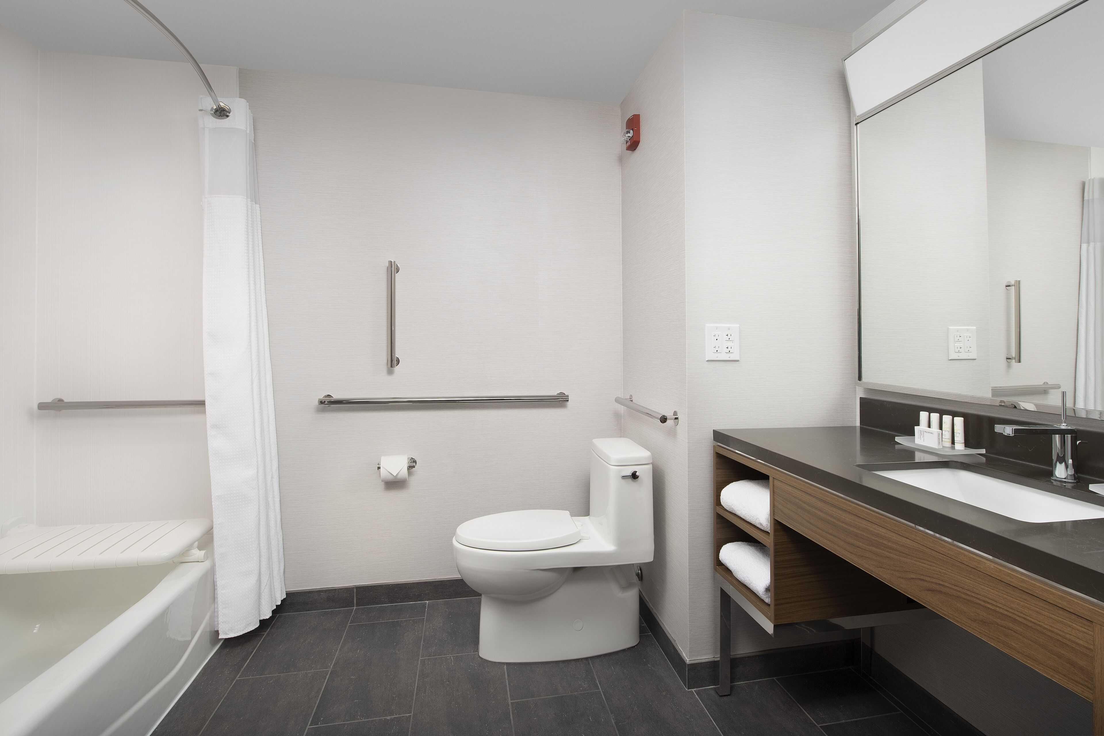 free toiletries, hair dryer, soap, shampoo