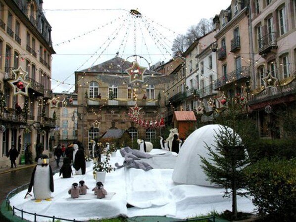 Outdoor banquet area