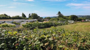 A residential area with mobile homes and a grassy field. - Oakland Cottage (Narberth)