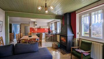 Télévision, cheminée