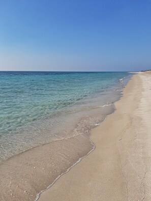 Beach nearby, sun-loungers