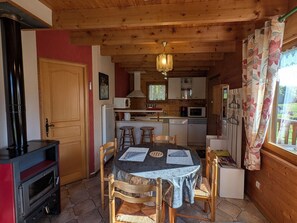 Fridge, microwave, dishwasher