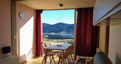 Appartement spacieux avec vue sur lac et montagnes, proche nature