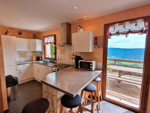 Fridge, microwave, dishwasher