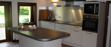 Fridge, microwave, dishwasher