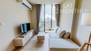 Apartment, 1 Bedroom, Kitchen | Living room | Flat-screen TV - Noble Recole (UN12641) (Bangkok)