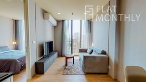 Departamento, 1 habitación, cocina | Sala de estar | Televisión de pantalla plana 