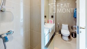 Apartment, 1 Bedroom, Kitchen | Bathroom | Shower, towels - Noble Recole (UN12640) (Bangkok)