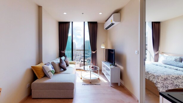Apartment, 1 Bedroom, Kitchen | Living room - Noble Recole (UN12444) (Bangkok)