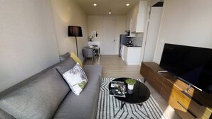 Apartment, 1 Schlafzimmer, Küche | Wohnzimmer