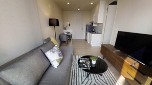 Apartamento, 1 quarto, cozinha | Sala de estar