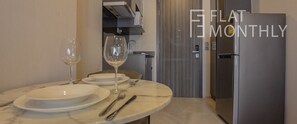 Apartemen, 1 kamar tidur, dapur | Makan di kamar