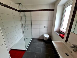 Regadera, secadora de cabello, toallas 