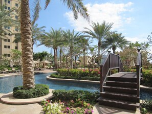 Pool - Deluxe 1BR in Fairmont South W/ Huge Balcony & Beach Club Membership! (Dubai)