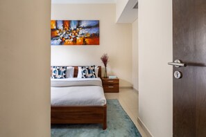 1 bedroom, laptop workspace, iron/ironing board, WiFi