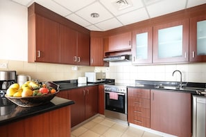 Microwave, oven, stovetop, dishwasher