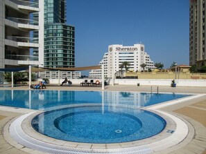 Outdoor pool, a rooftop pool