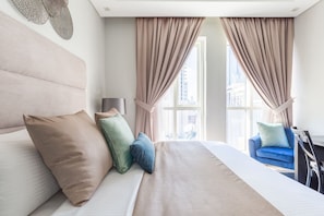 1 bedroom, laptop workspace, iron/ironing board, WiFi