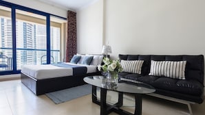 Laptop workspace, iron/ironing board, WiFi, bed sheets - Superb Studio w/ Lake Views in JLT - Near the Metro! (Dubai)