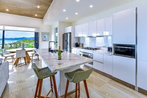 Fridge, oven, stovetop, dishwasher