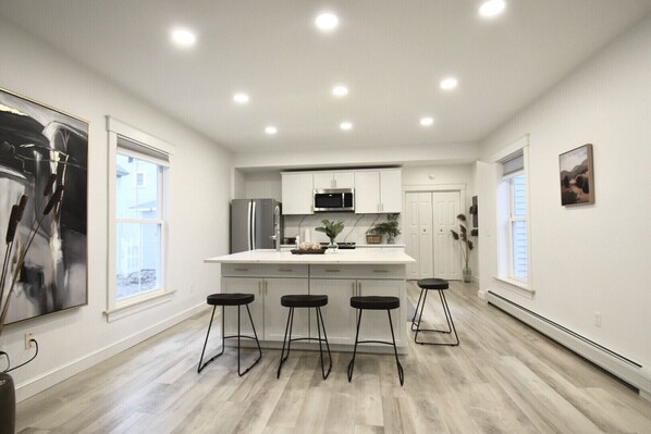 Fridge, microwave, oven, stovetop - Brand New Downtown 2BR on Noble Next to Bowdoin(Safe&Sound) (Brunswick)