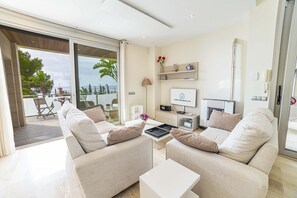 TV, fireplace, DVD player