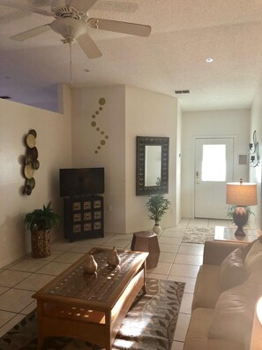 House, Multiple Beds, Private Pool | Living room | TV