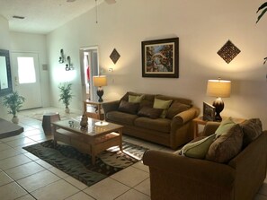 House, Multiple Beds, Private Pool | Living room | TV