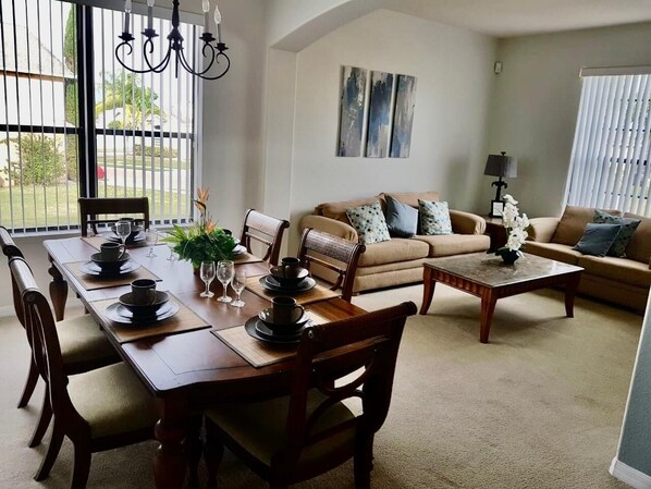 House, Multiple Beds, Private Pool | Living room | 42-inch flat-screen TV with cable channels, TV