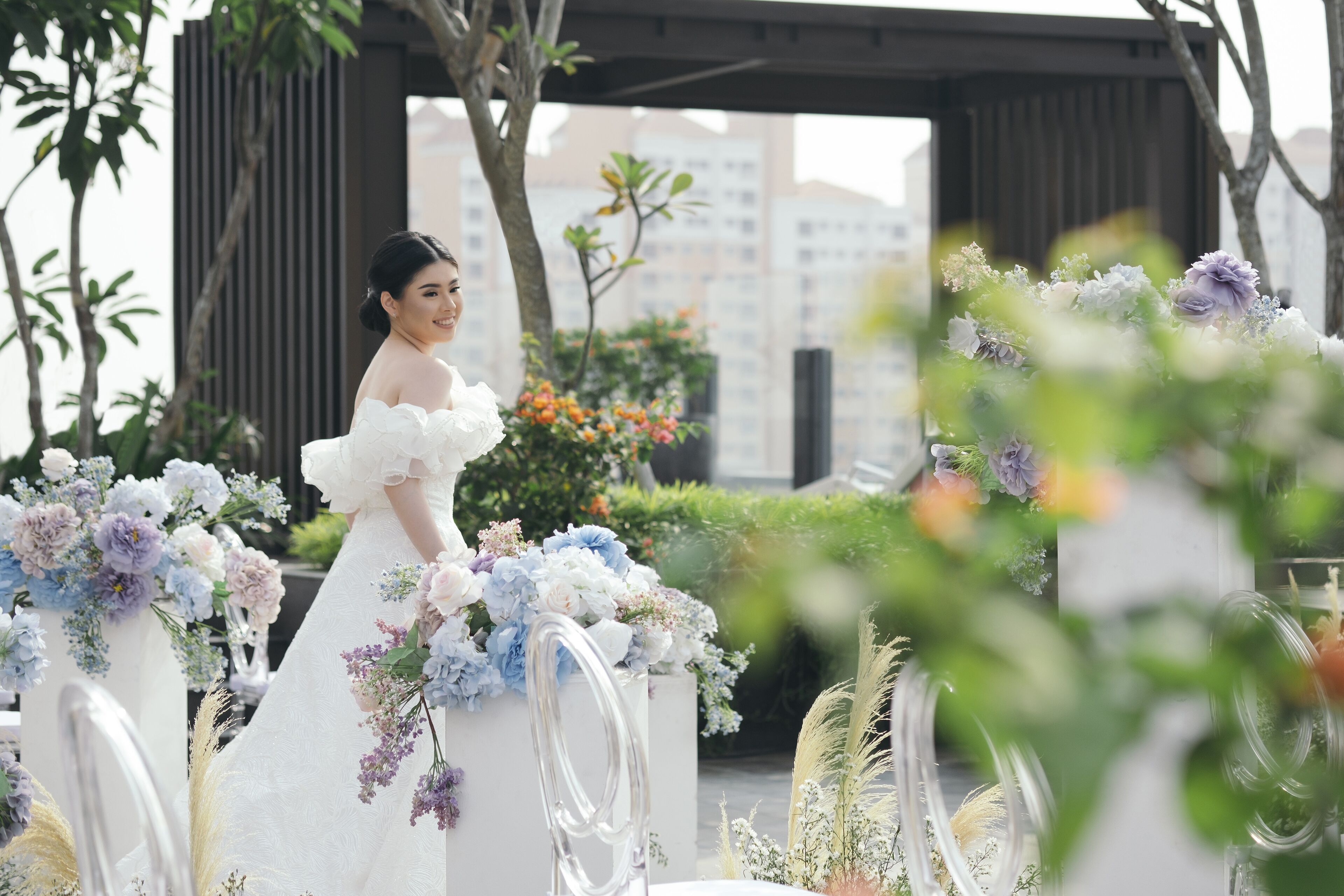outdoor wedding area