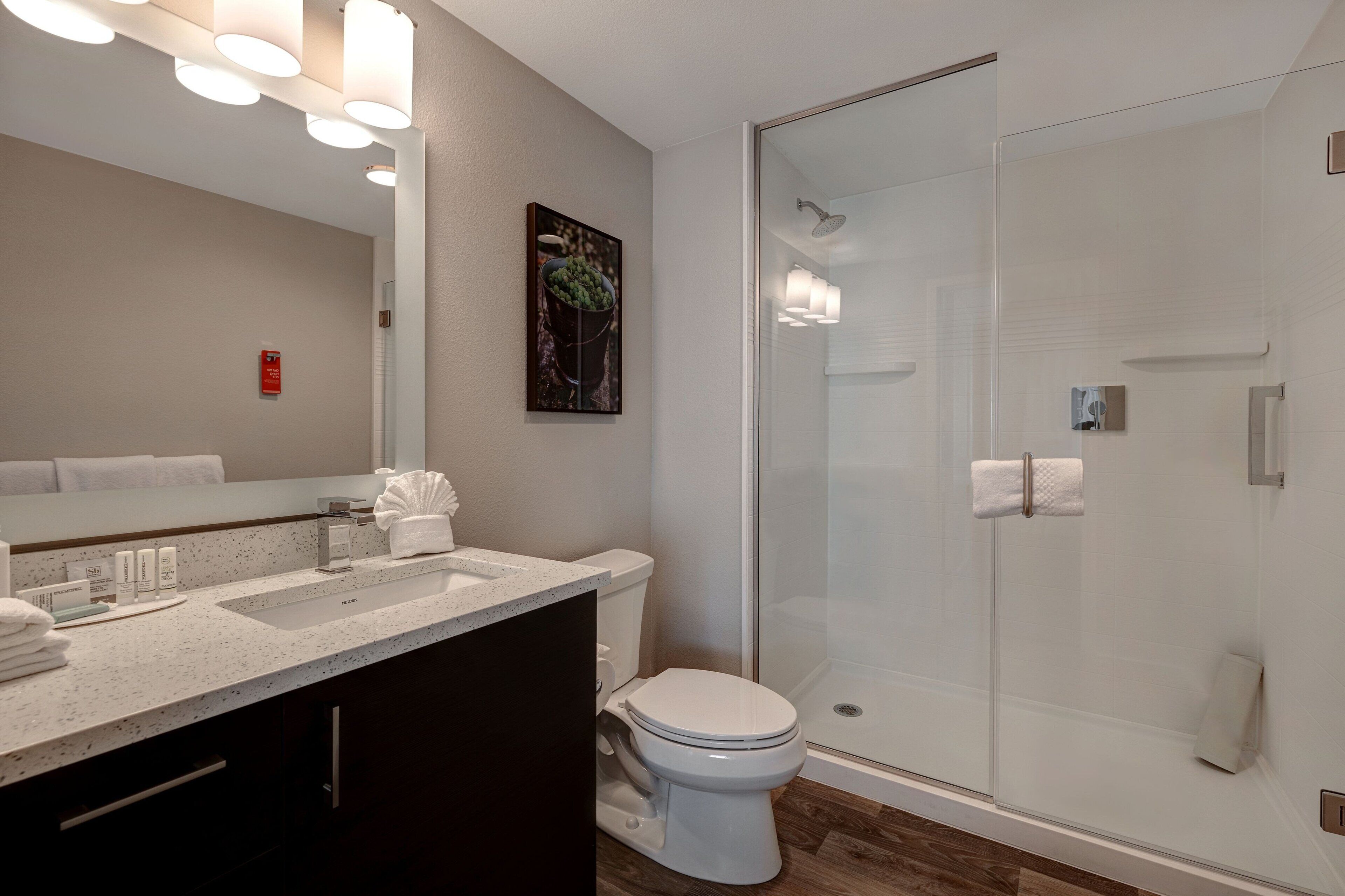 Free toiletries, hair dryer, towels