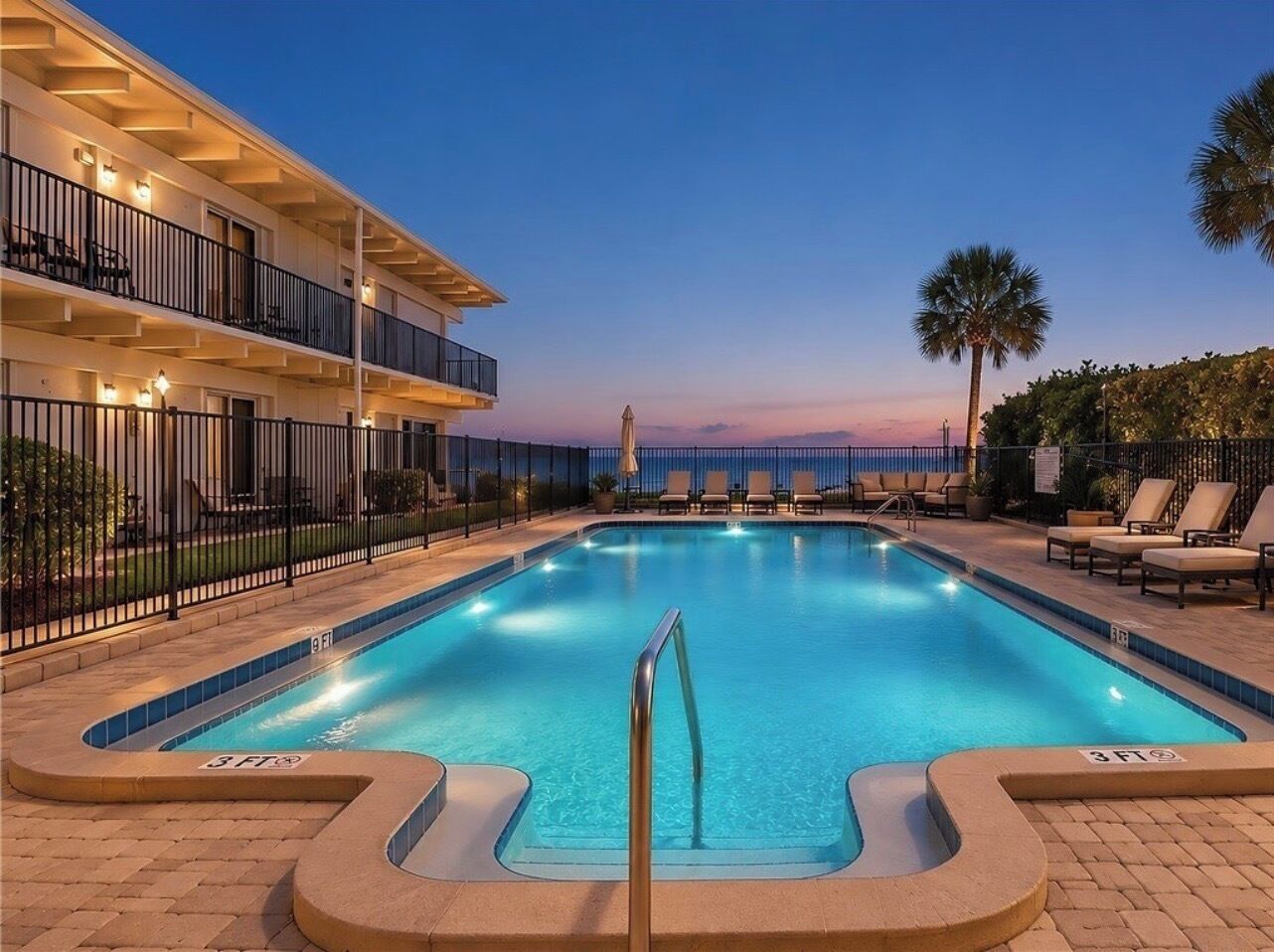 Outdoor pool, a heated pool