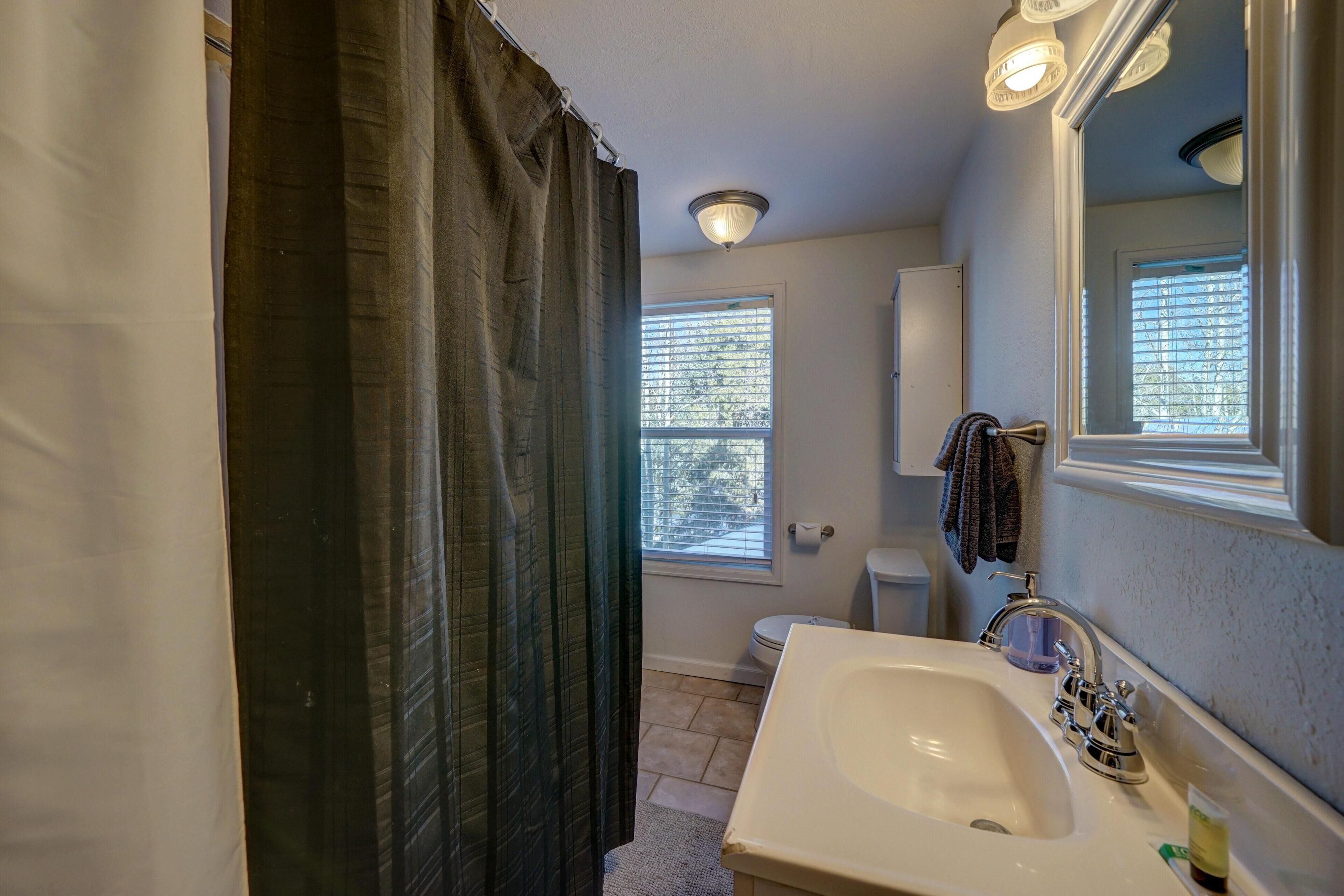 Hair dryer, towels