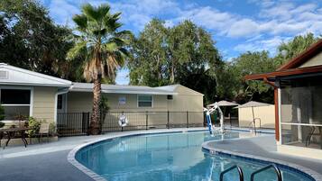 Outdoor pool, a heated pool