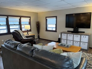 Smart TV, video games, DVD player, video library