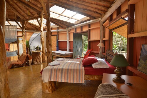 The EcoRoundhouse Cottage is a country retreat.