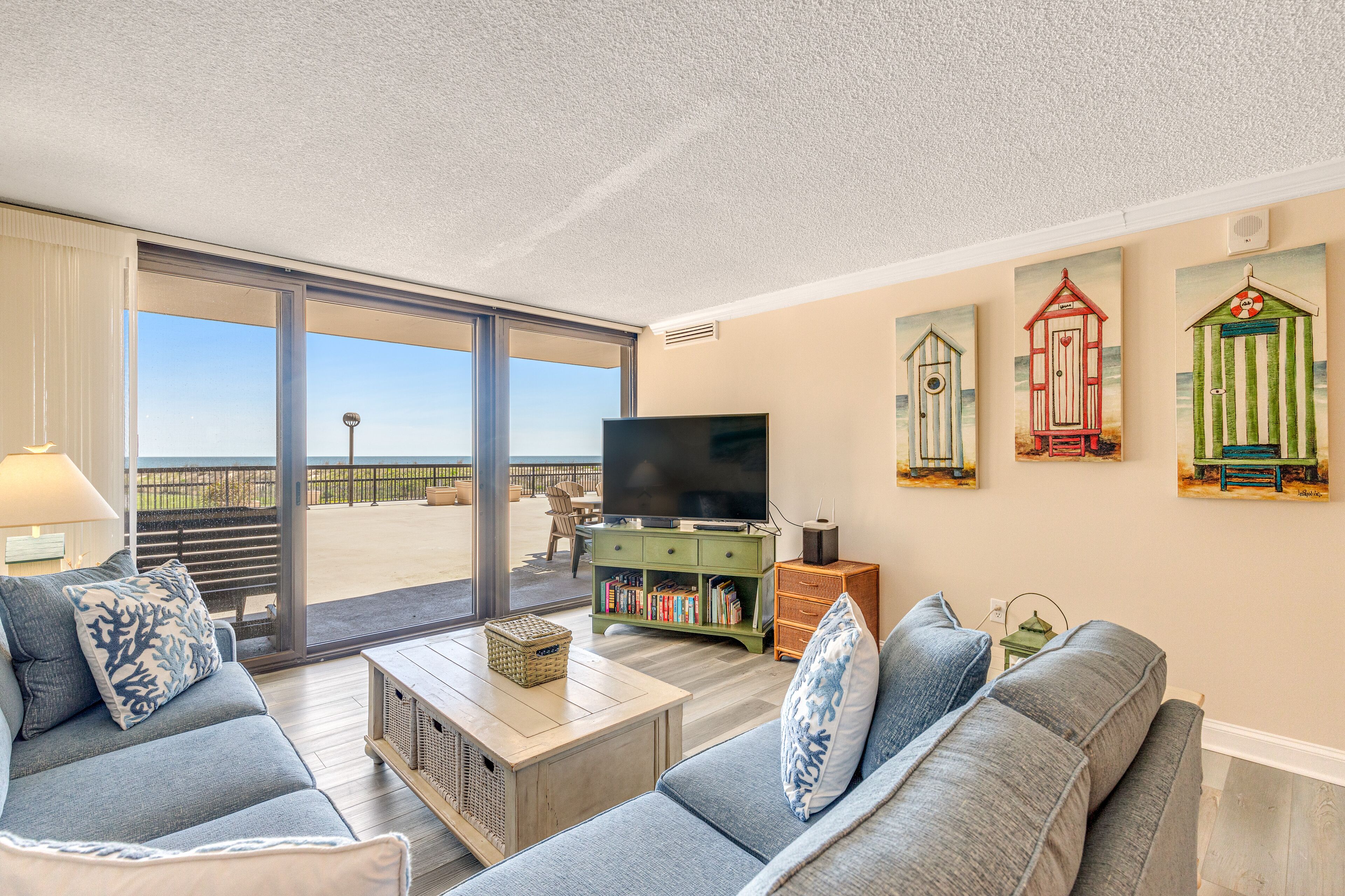 Sea Colony Ocean 1st floor condo w/ elevator, pool, and basketball court