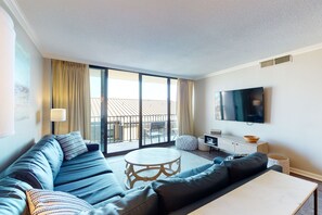 Una televisión, un reproductor de DVD