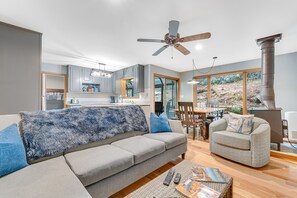 TV, fireplace, table football, ping pong