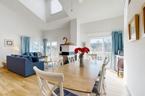 TV, fireplace, DVD player