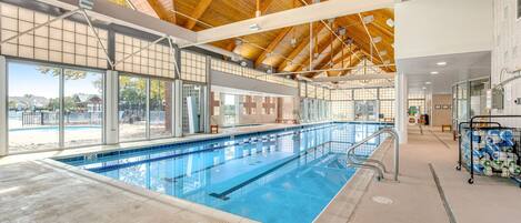 Indoor pool, a heated pool
